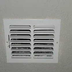New clean supply vent installed after duct remediation