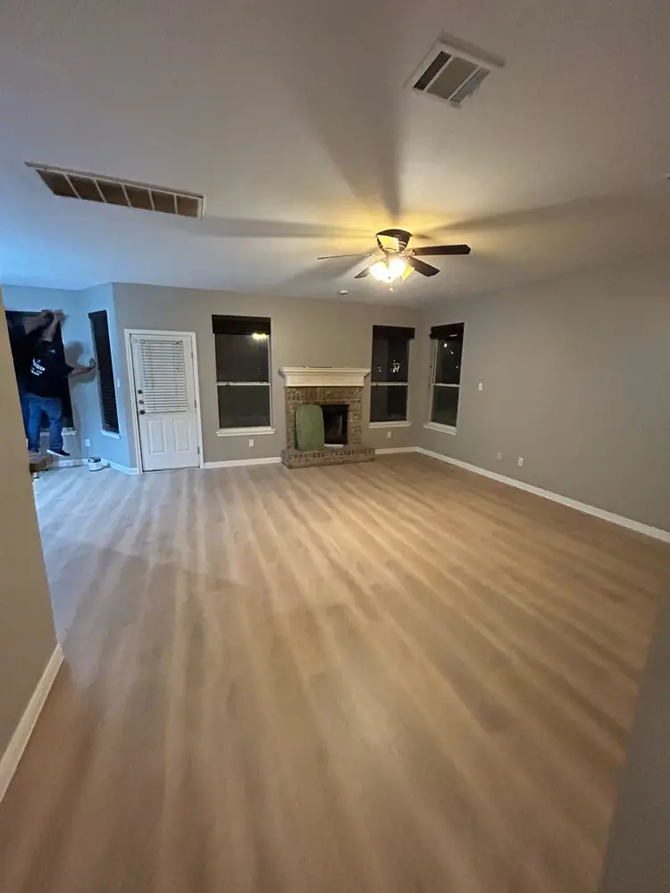 Finished open living area with new LVP throughout